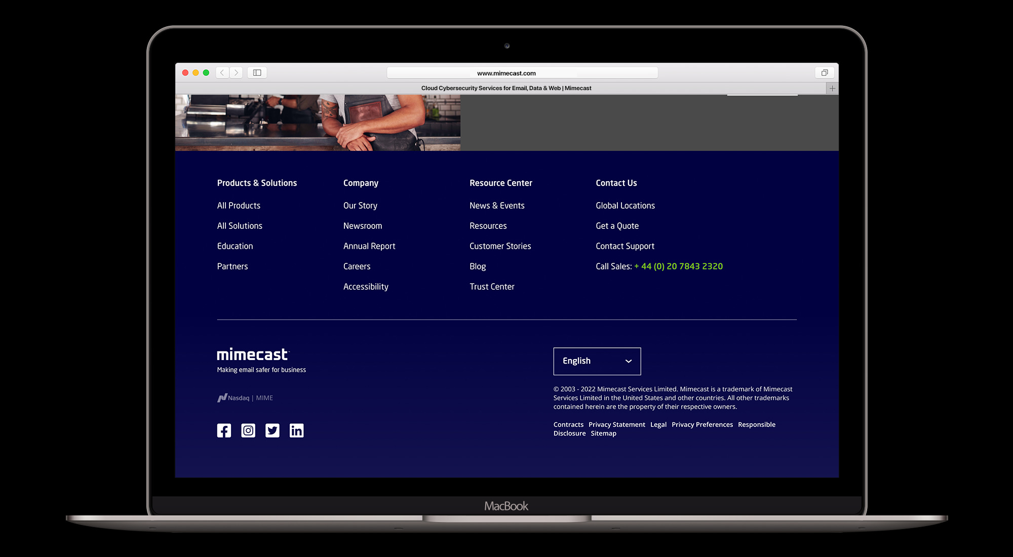 Mimecast Footer